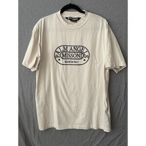 Palm Angels x Missoni Heritage Logo T-shirt XL Extra Large Ecru Authentic